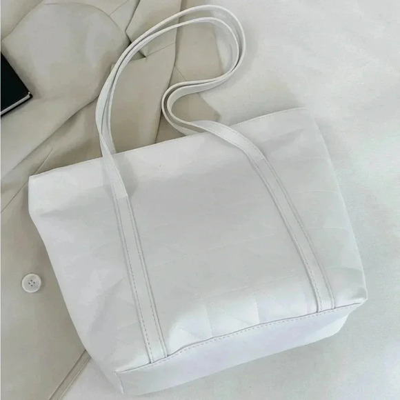 ⚠️Clearance Large Solid White Shoulder Tote Bag - Picture 8 of 8